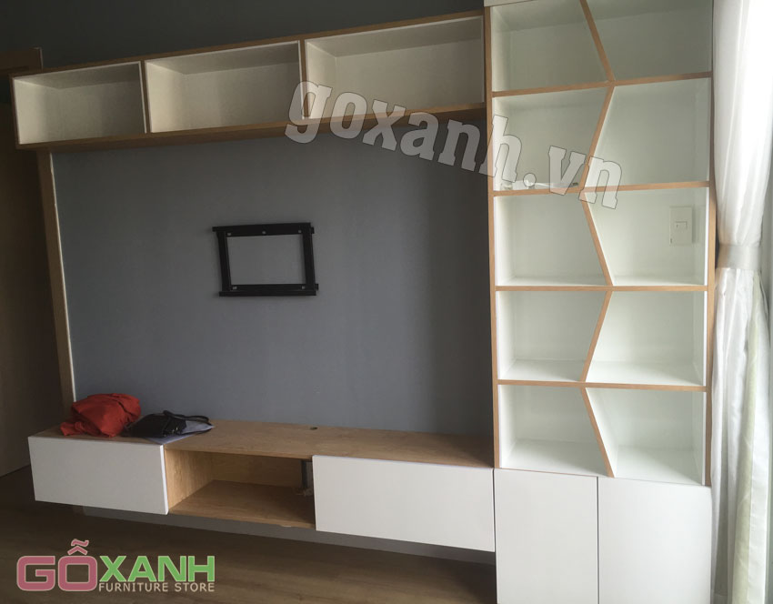 Kệ tivi gỗ ván ép, kệ tivi gỗ ép hcm 1
