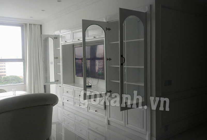 Kệ tivi kiểu dáng tân cổ điển gỗ HDF chống ẩm 4