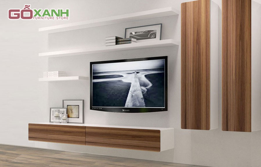 Kệ tivi treo tường giá rẻ, Kệ treo tường đơn giản
