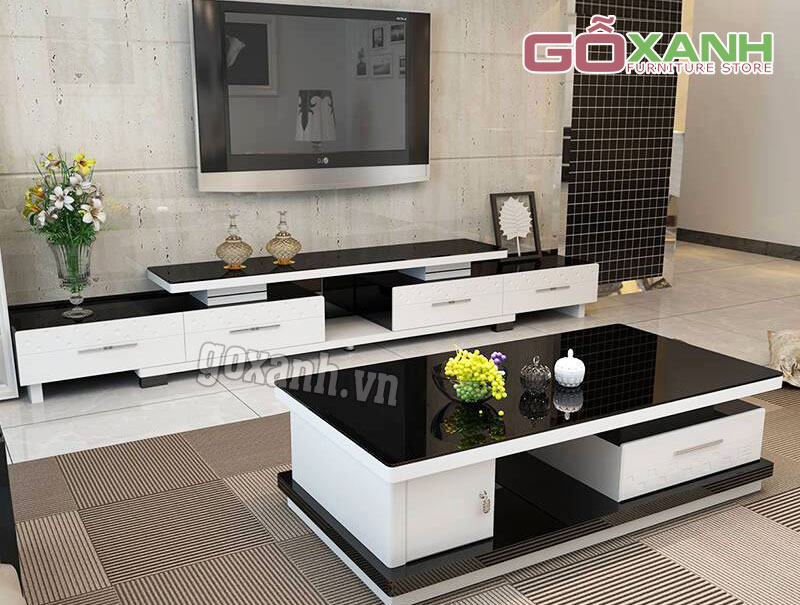 Kệ tivi và bàn sofa đẹp, Bộ kệ tivi và bàn trà hiện đại