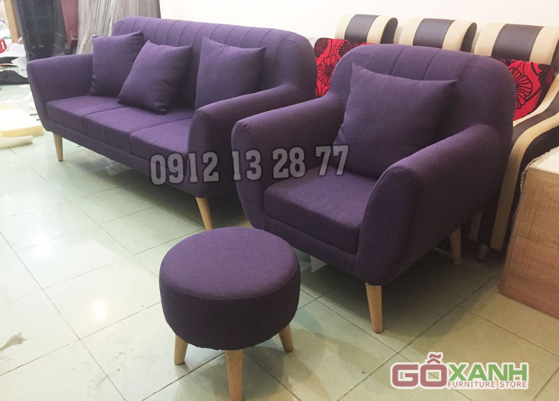 Làm mới không gian phòng khách với bộ ghế sofa vải trẻ trung, hiện đại 1