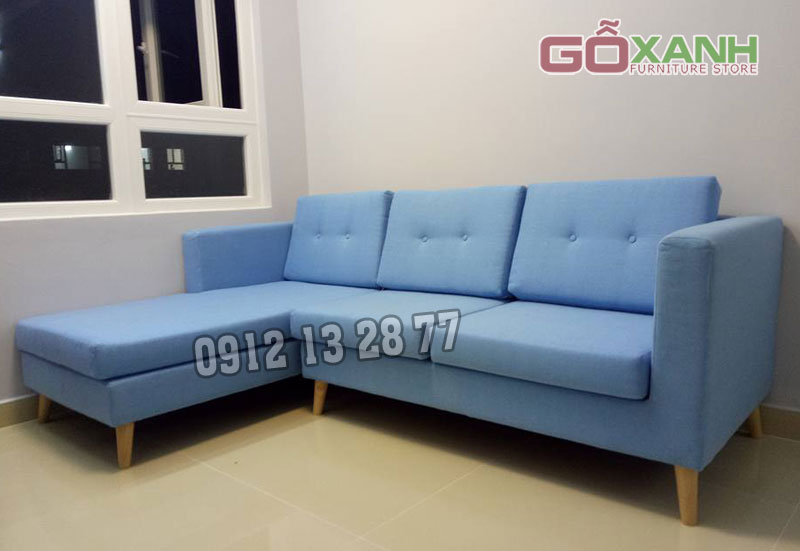Làm mới không gian phòng khách với bộ ghế sofa vải trẻ trung, hiện đại 5