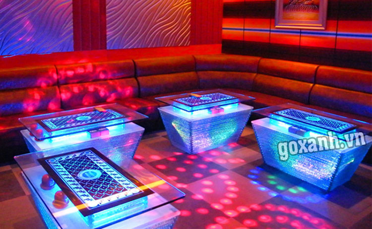 Mẫu bàn karaoke thiết kế sống động, bàn karaoke luxury