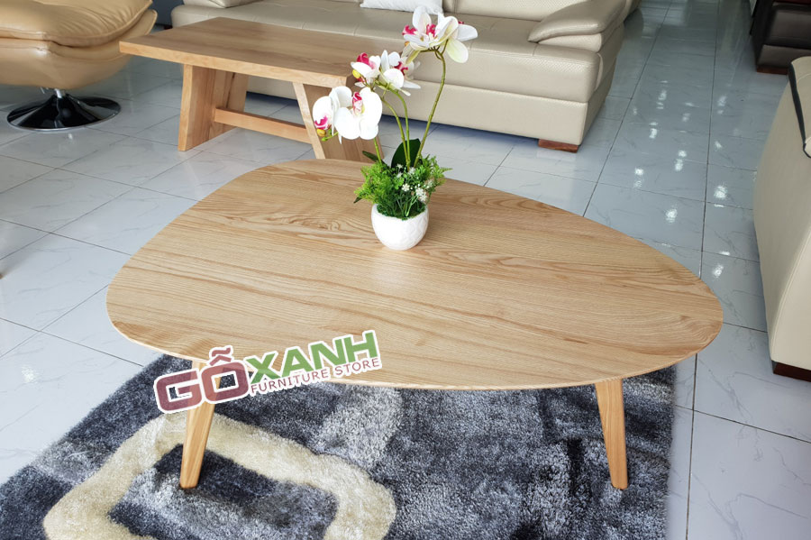 Mẫu bàn trà gỗ tự nhiên kiểu dáng độc đáo tại Gỗ Xanh 3