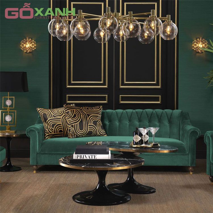 Mẫu ghế sofa bán cổ điển, Gỗ Xanh chuyên sản xuất nội thất cổ điển 3