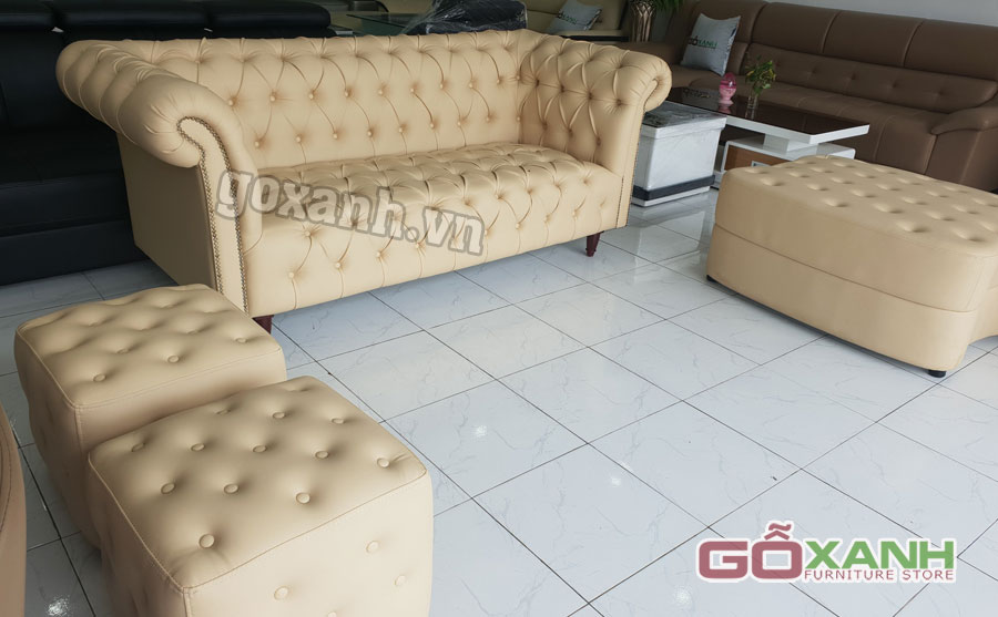 Mẫu ghế sofa bán cổ điển, Gỗ Xanh chuyên sản xuất nội thất cổ điển tốt