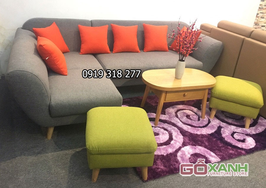 Mẫu ghế sofa vải dễ thương, ghế sofa bọc vải kích thước nhỏ 2