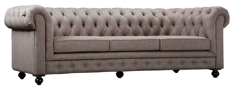 Mẫu sofa đơn tân cổ điển bọc vải bố bán tại TPHCM
