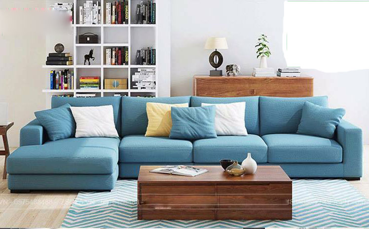 Mẫu sofa vải nỉ đẹp hiện đại sang trọng cho nhà phố, chung cư
