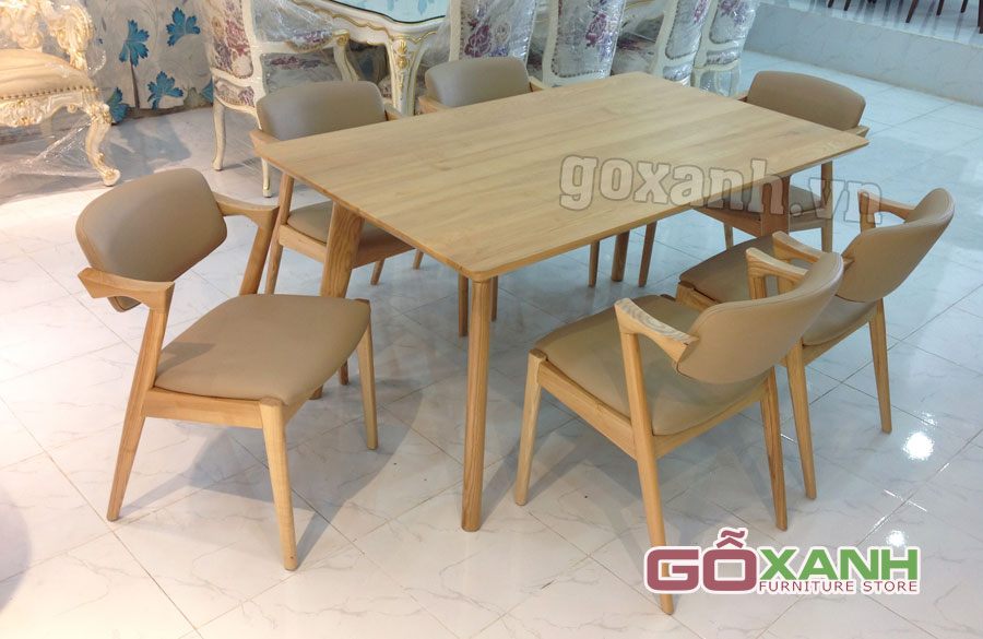 Mua trọn bộ bàn ghế ăn gỗ sồi với giá cực ưu đãi tại Gỗ Xanh 1