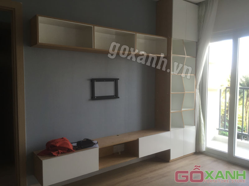 Những mẫu kệ tivi hiện đại thi công lắp ráp tại nhà khách 3