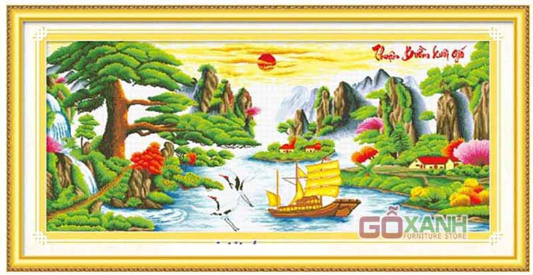 Những mẫu tranh đính đá đẹp cho phòng khách hiện đại 2