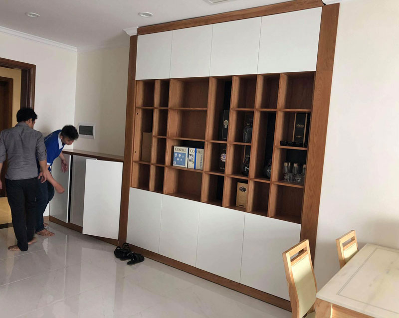 Sản xuất tủ rượu theo yêu cầu / Công ty Nội Thất Gỗ Xanh