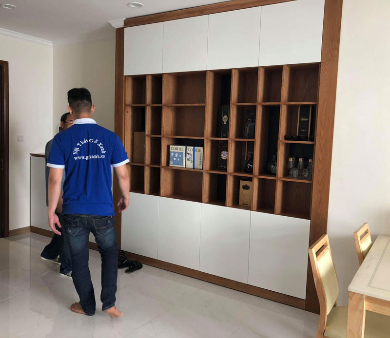 Sản xuất tủ rượu theo yêu cầu / Công ty Nội Thất Gỗ Xanh 3