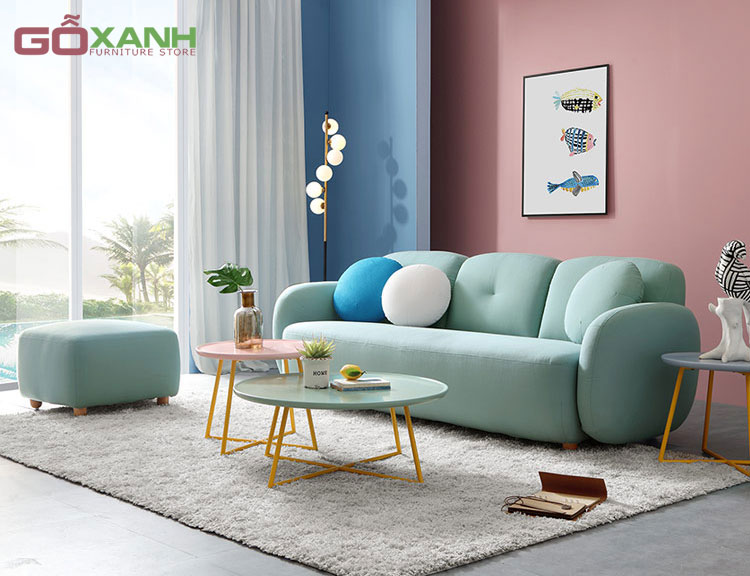 Sofa băng dài nệm ngồi êm, Mẫu sofa tựa lưng gòn 1