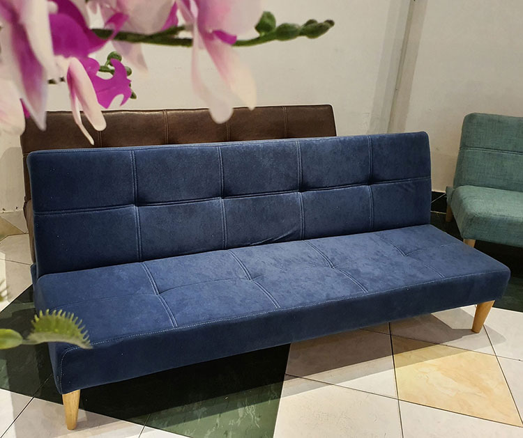 Sofa giường bọc vải nỉ màu xanh Navy - size 1800 x 900 1