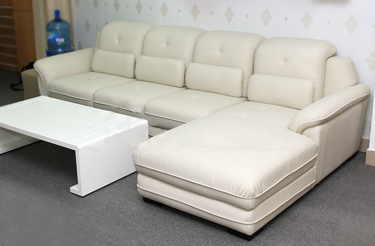 Sofa cao cấp tông màu sáng trắng dễ thương - goxanh.vn