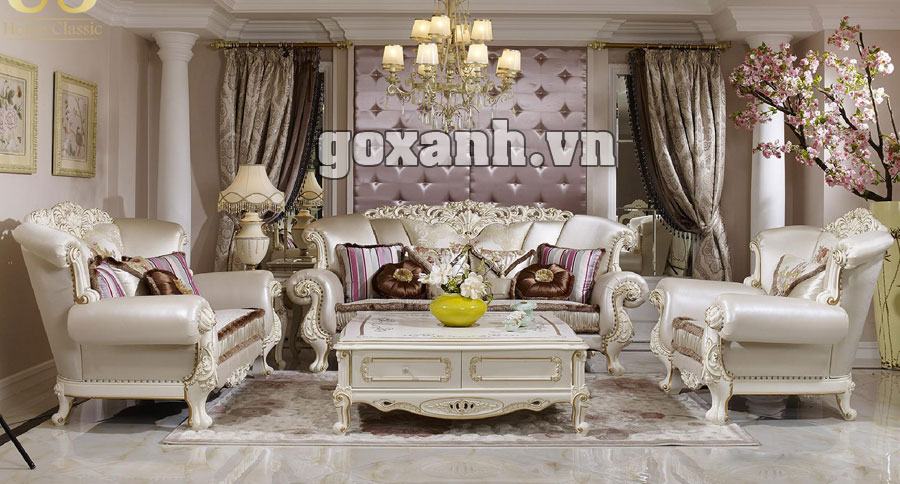 Sofa cổ điển Châu Âu cao cấp, nội thất cổ điển châu âu