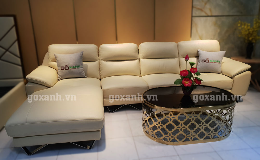 Sofa da bò tiếp xúc cho biệt thự