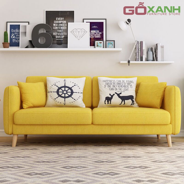 Ghế sô pha (sopha) đi văng dài màu vàng đẹp nhất