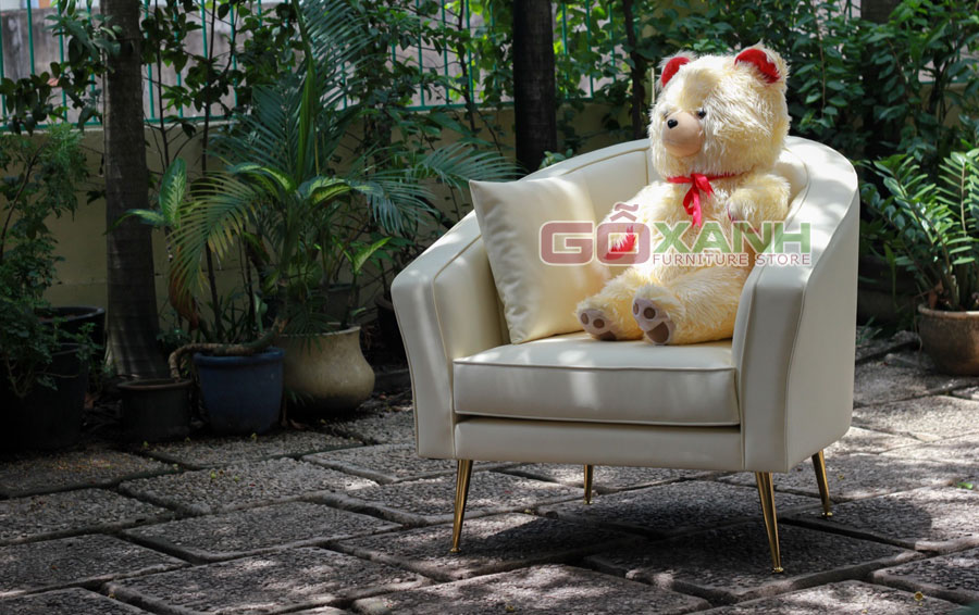 Ghế sofa đơn cao cấp bọc da công nghiệp Hàn Quốc