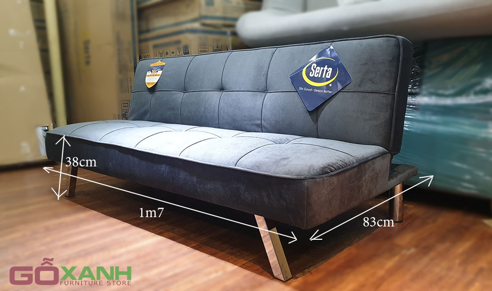 Ghế sofa giường / bed vải nhung xuất khẩu - Free ship Tphcm