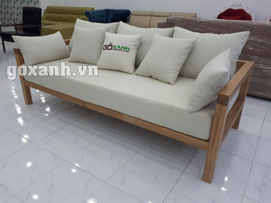 Sofa gỗ sồi cho nhà nhỏ / Sofa băng gỗ sồi cao cấp