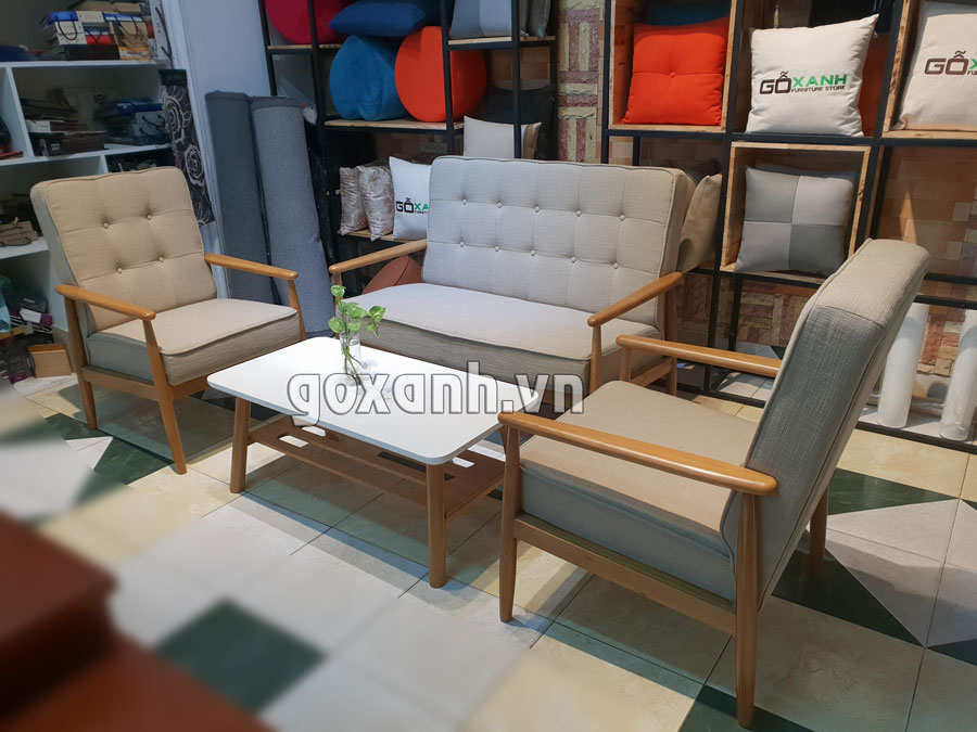 Ghế gỗ bọc nệm, Salon gỗ hiện đại 2018 3