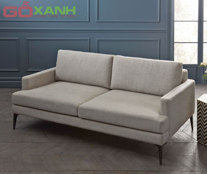 Sofa nỉ đẹp phòng khách băng 2 người ngồi