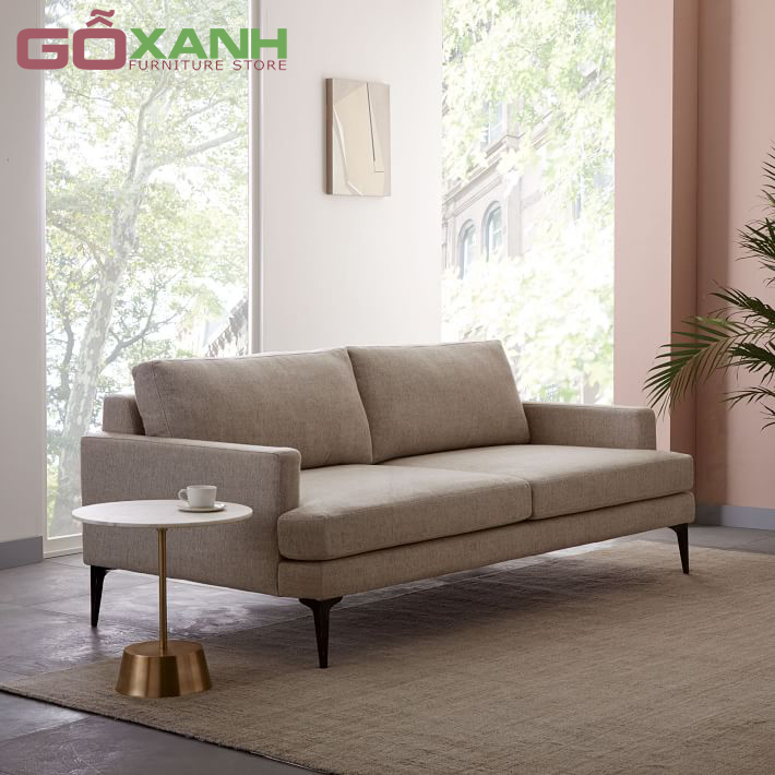 Sofa nỉ đẹp phòng khách, sopha bọc nỉ tuyệt đẹp cho chung cư