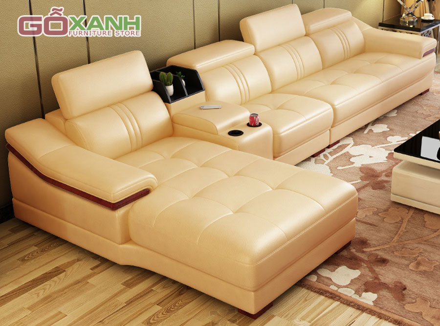 Sofa phòng khách cao cấp, sofa da nhập khẩu cao cấp 2