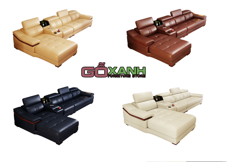 Sofa phòng khách cao cấp, sofa da nhập khẩu cao cấp 3