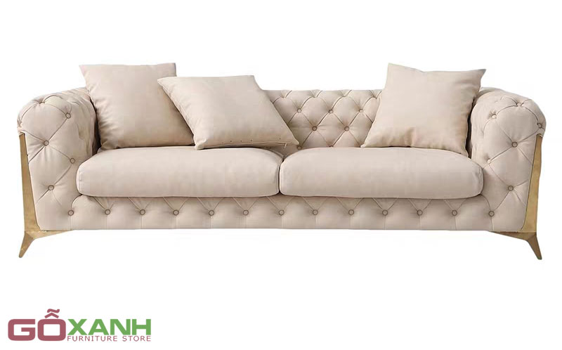 Sofa tân cổ điển chân innox