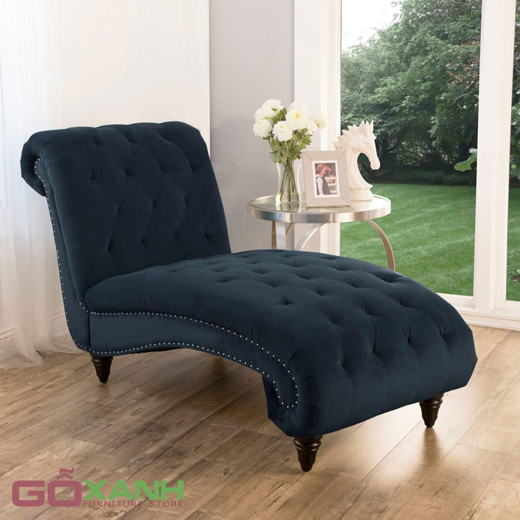 Sofa thư giản cao cấp, sofa thư giãn bọc vải màu xanh đậm
