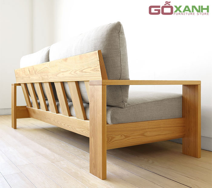 Sofa khung gỗ tự nhiên, salon băng 2 người ngồi 3