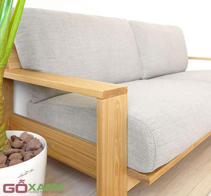 Sofa khung gỗ tự nhiên, salon băng 2 người ngồi 4