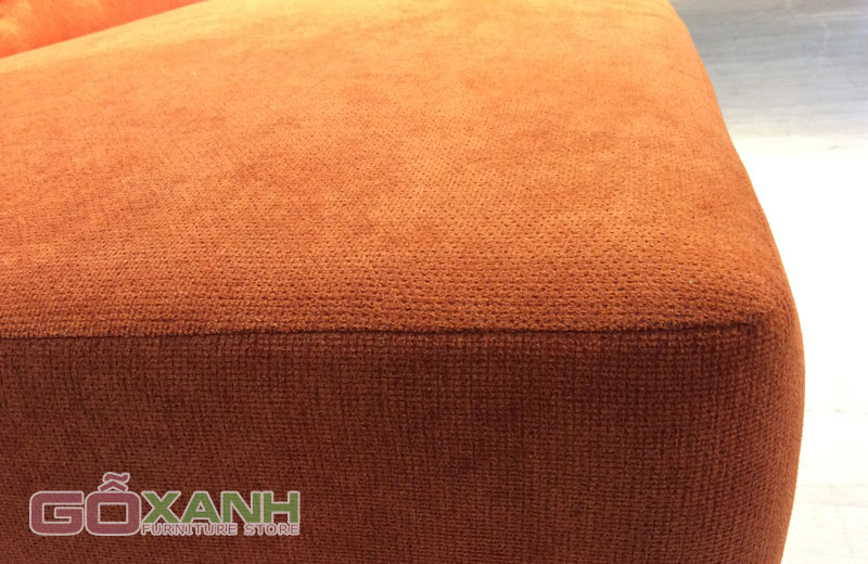 Sofa thư giãn màu cam, sofa nằm đọc sách giật nút tân cổ điển 5