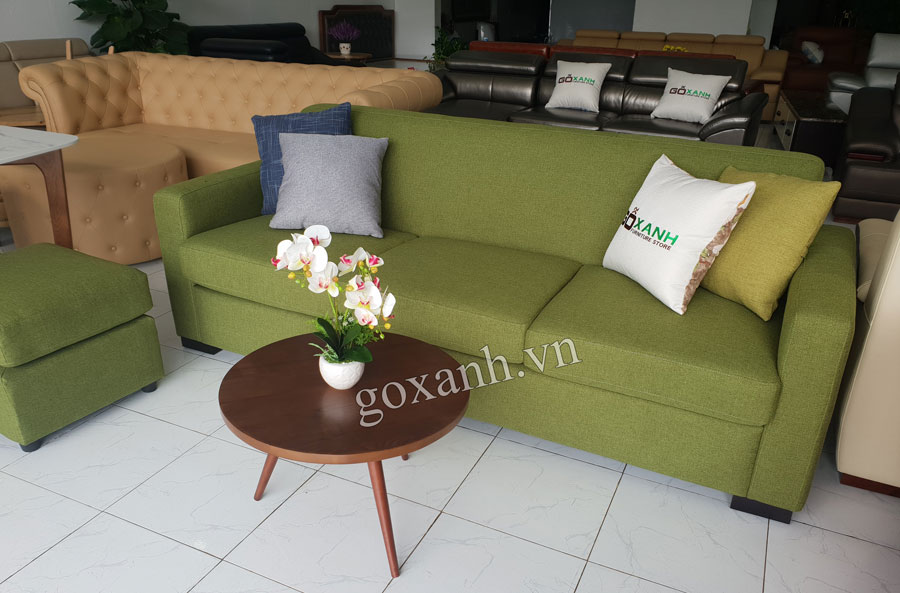 Sofa vải màu xanh đẹp / sofa băng vải màu xanh sang trọng 1
