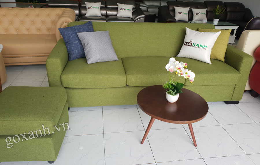 Sofa vải màu xanh đẹp / sofa băng vải màu xanh sang trọng