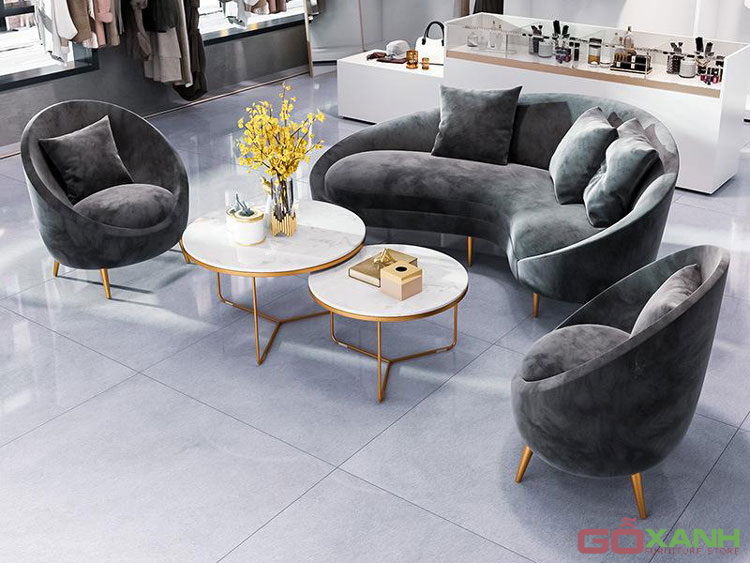 Mẫu sofa vải nhung đẹp được chọn mua nhiều nhất ở Gỗ Xanh 2