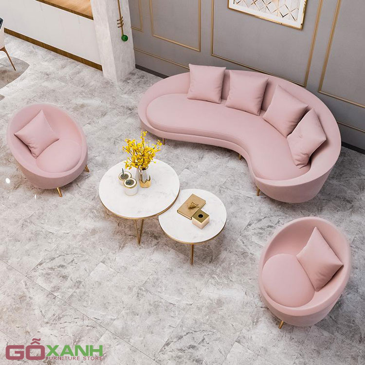 Ghế sofa đẹp lưng hình cong