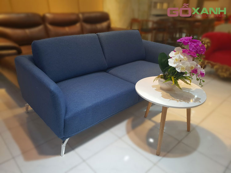 Ghế sofa băng bọc vải hai chỗ ngồi nệm êm