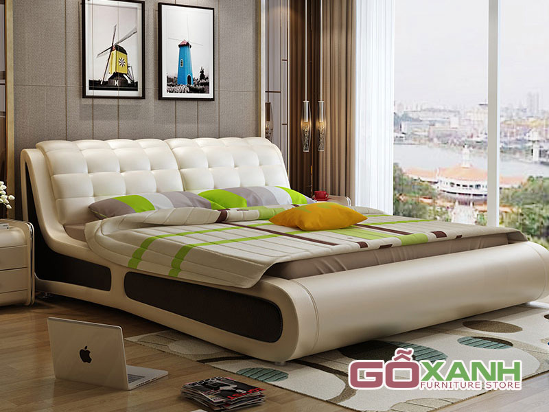 Tân trang phòng ngủ mới toanh với mẫu giường ngủ bọc nệm hiện đại 5