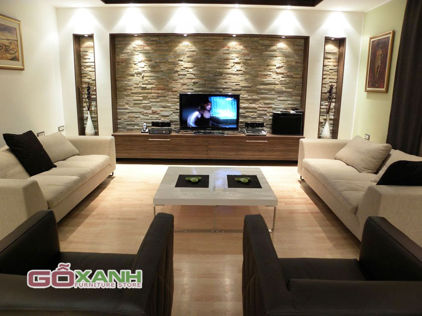 Thiết kế kệ tivi đẹp cho căn hộ ấm cúng 3