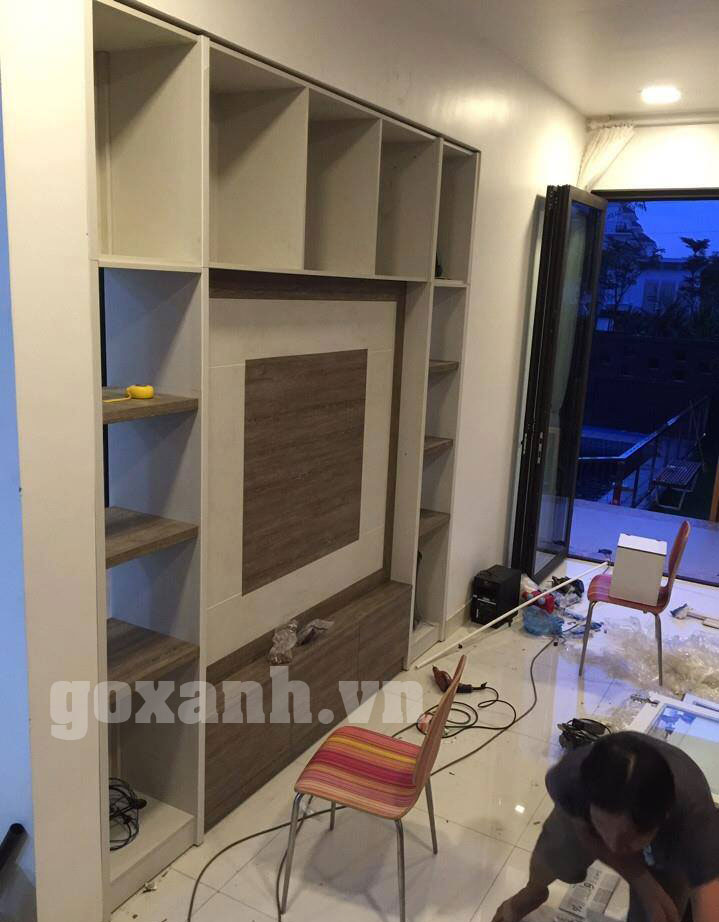 Tủ sách trang trí tường đẹp, thi công tại nhà giá hợp lý