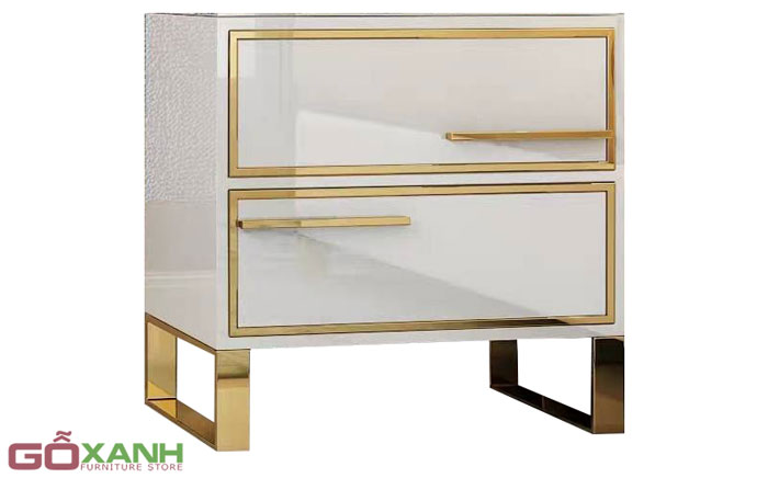 Tủ trang trí nhỏ gọn khung inox mạ PVD