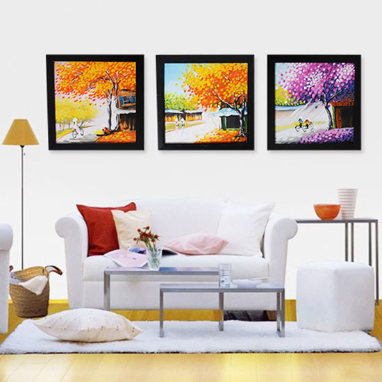 Xu hướng trang trí phòng khách với tranh nghệ thuật treo tường tuyệt đẹp 1