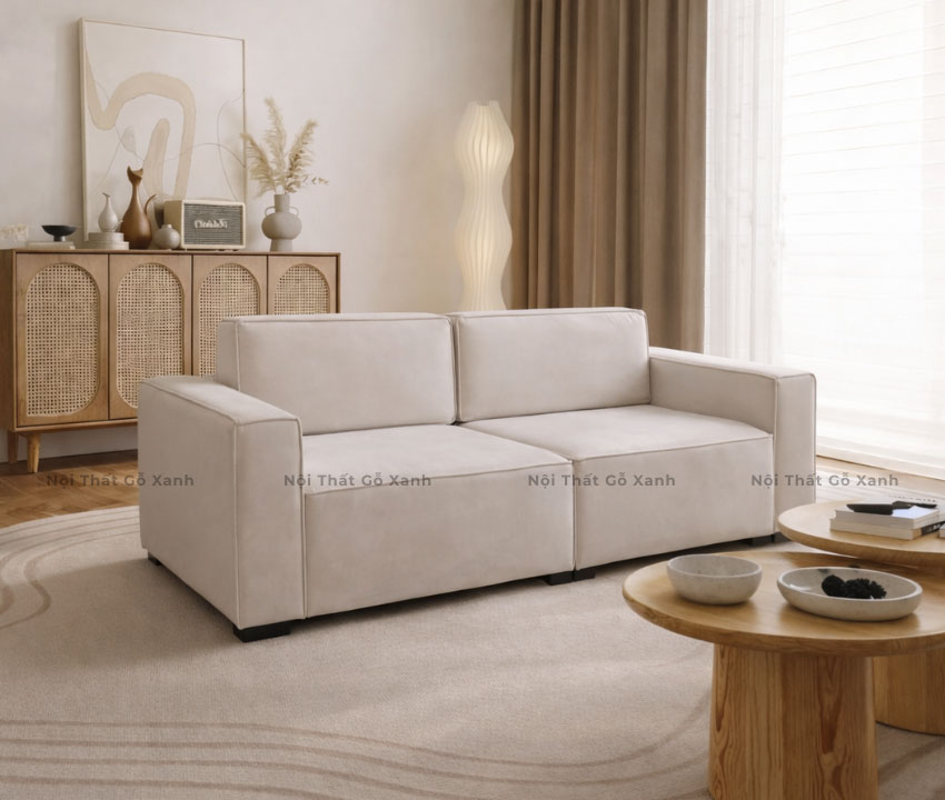 Ghế sofa băng 1 tay vuông