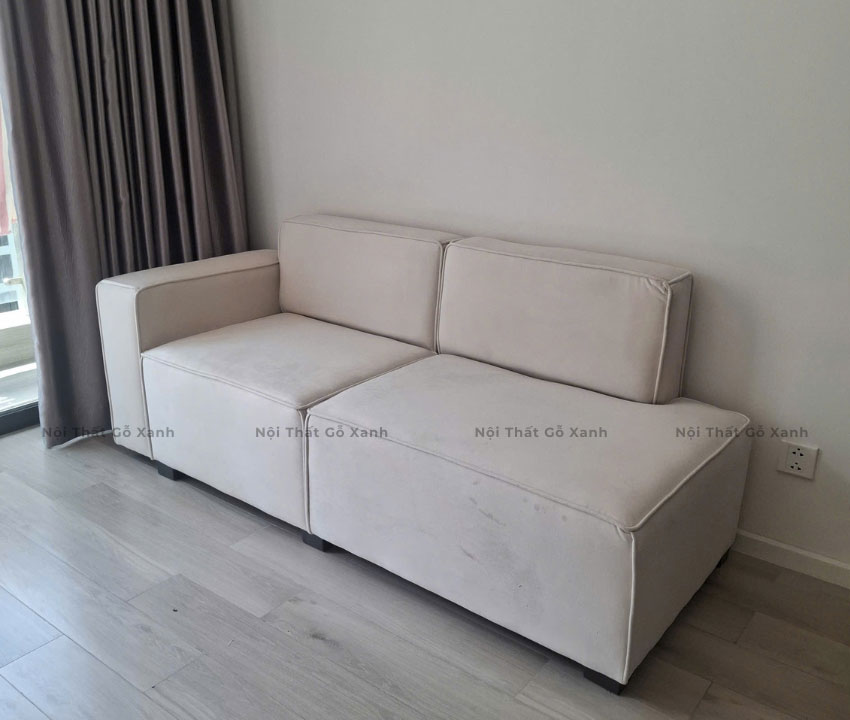 Ghế sofa băng 1 tay vuông